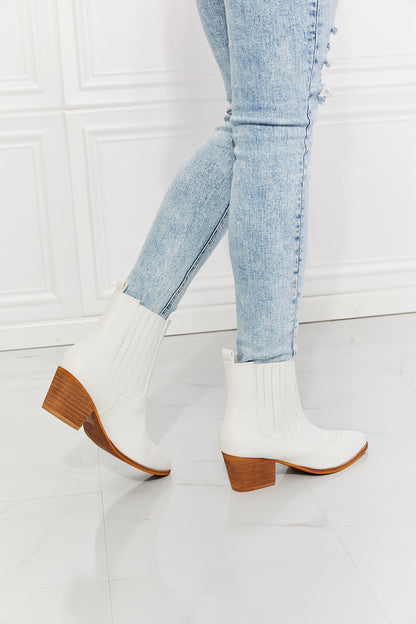 MMShoes - Love the Journey - Bottines Chelsea à talons empilés - Blanc