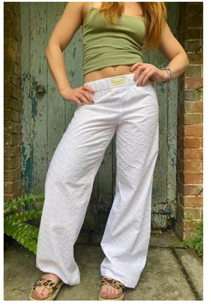 Women's Fashionable Loose High Waist Trousers