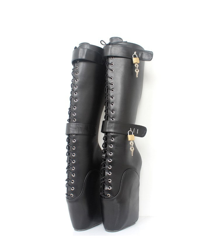 High Heel Plus Size Elastic Slim Fit Tied High Leg Boot