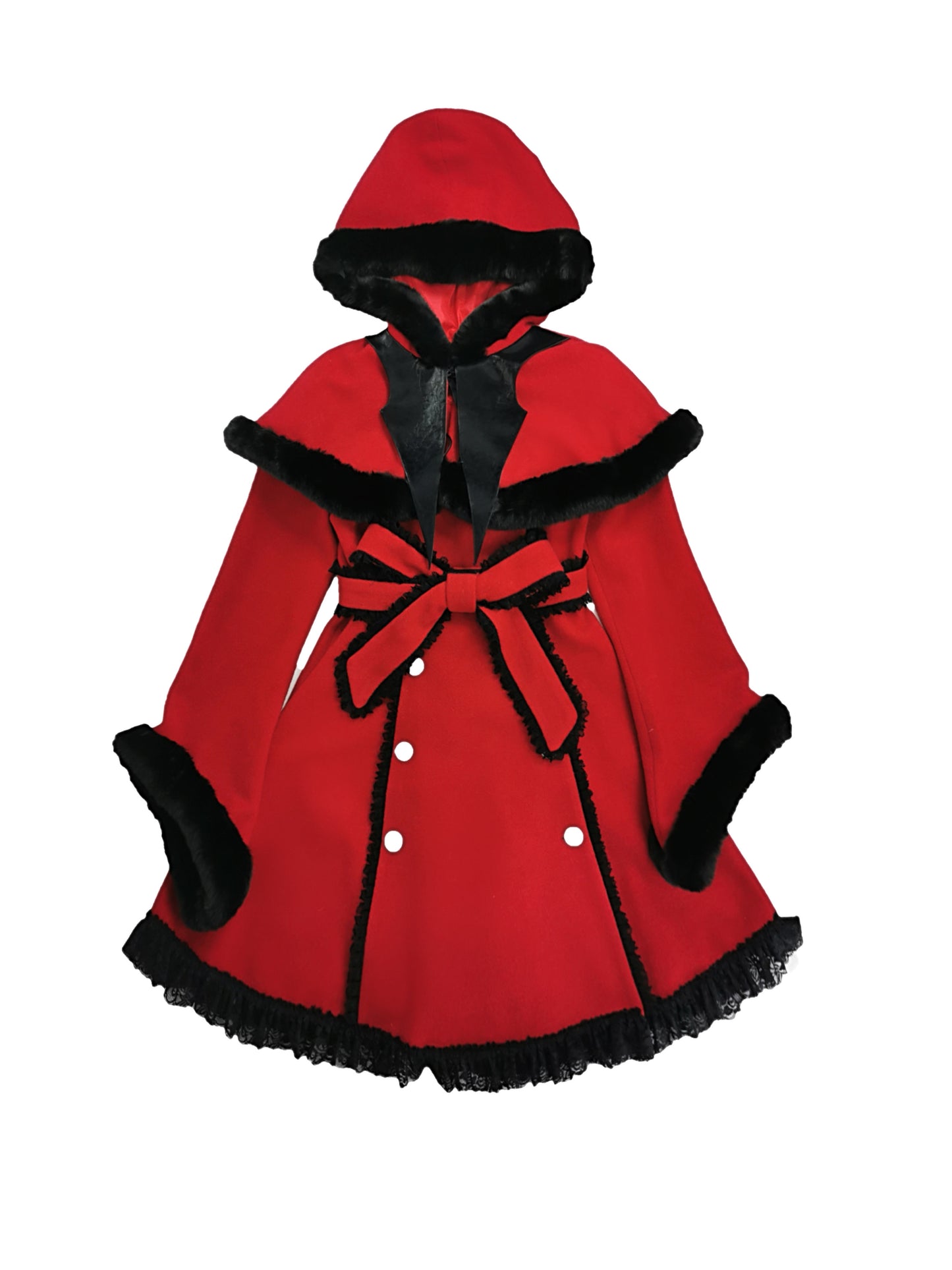 Cape pour femme foncée de style gothique sacrificiel de Noël