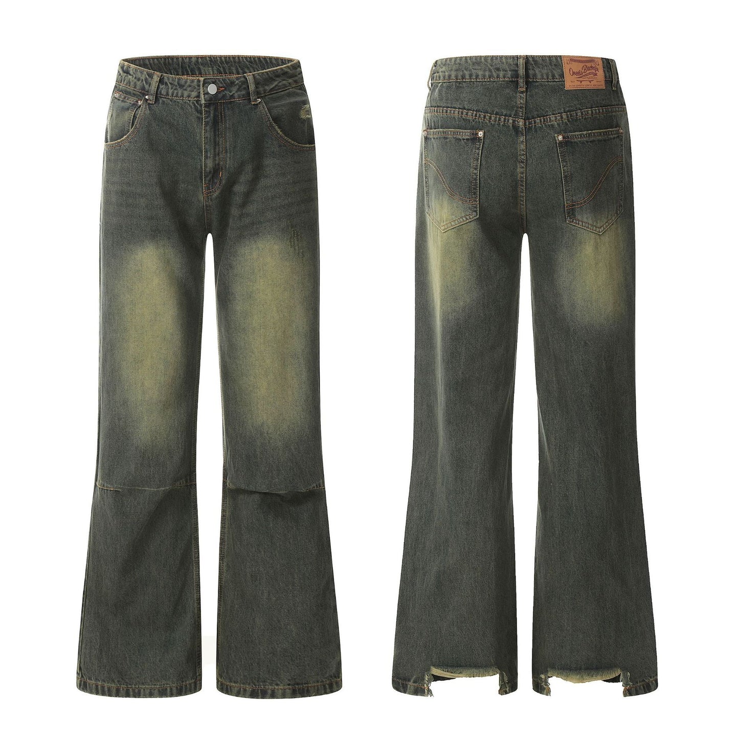 Straight Jeans Men's And Women's Wide Leg