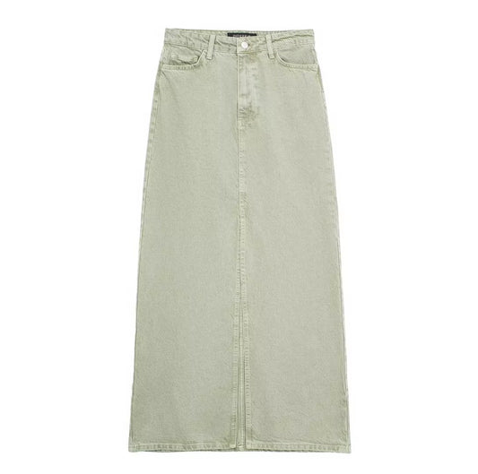 Women's Fashion Front Split Denim Skirt