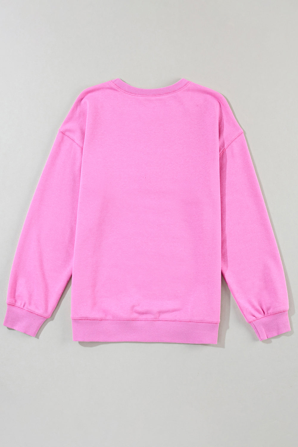 Sudadera informal con estampado de letras MAMA en color rosa brillante