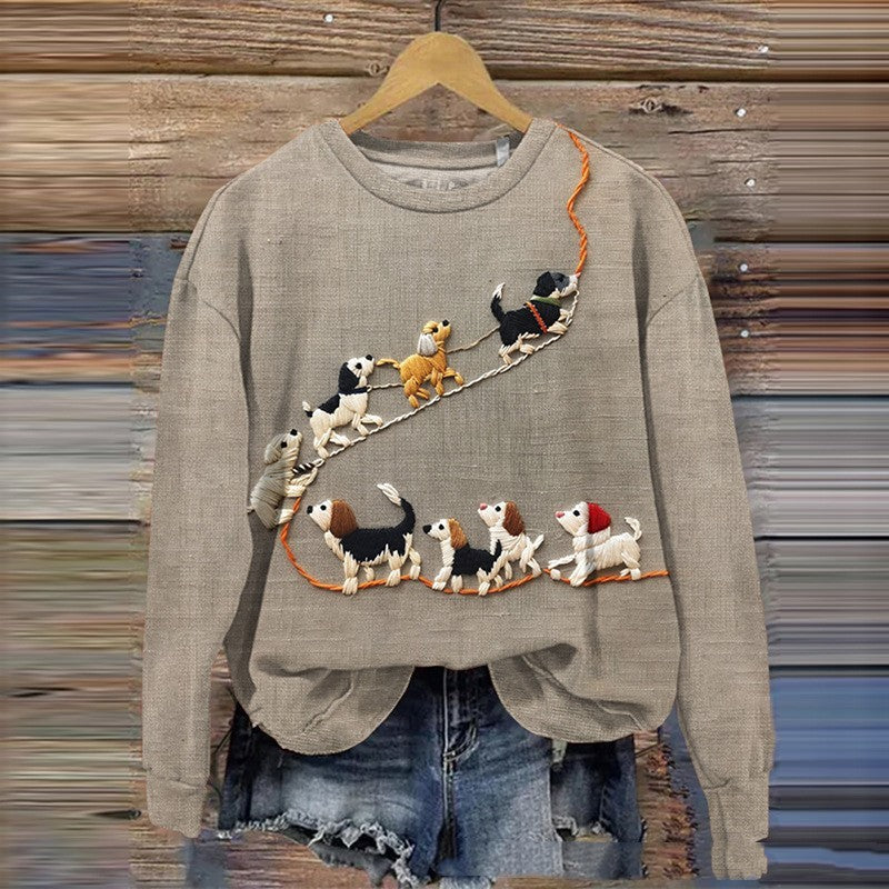 3D Animal Pattern Printed Shading Sweaters Women's Clothing