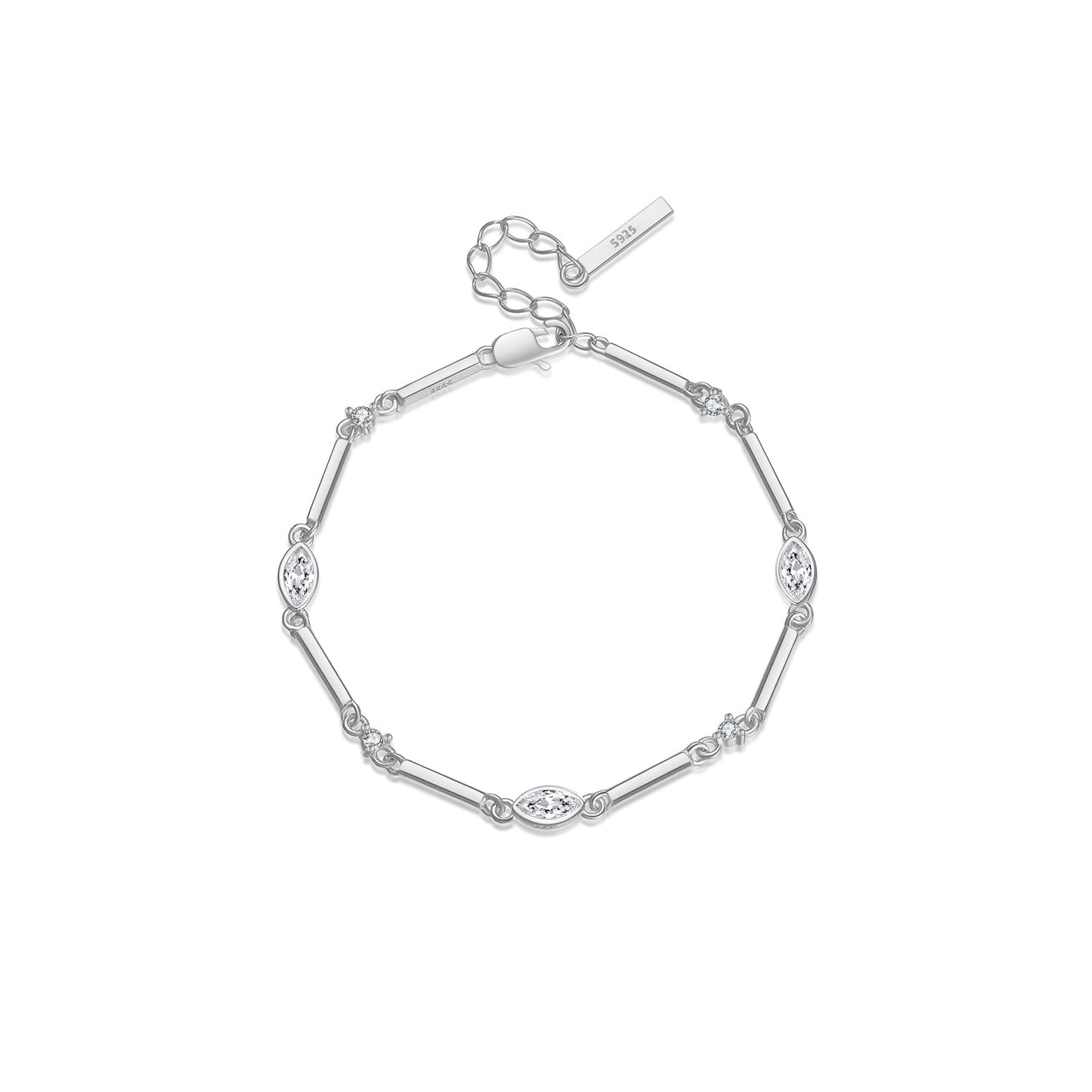 Pulsera de plata de ley S925 de moda para mujer