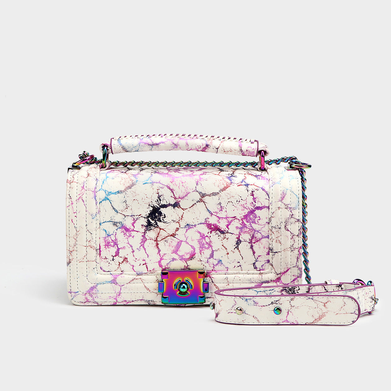 Bolso con estampado colorido Bolso pequeño con fragancia Bolso bandolera 