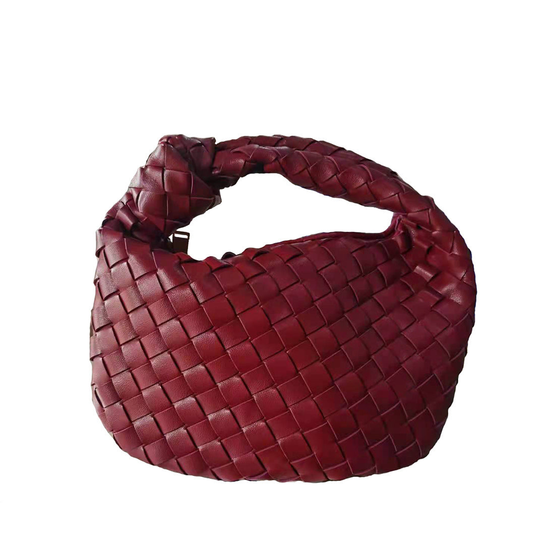 Woven Croissant Knotted Handbag Underarm Hand Bag