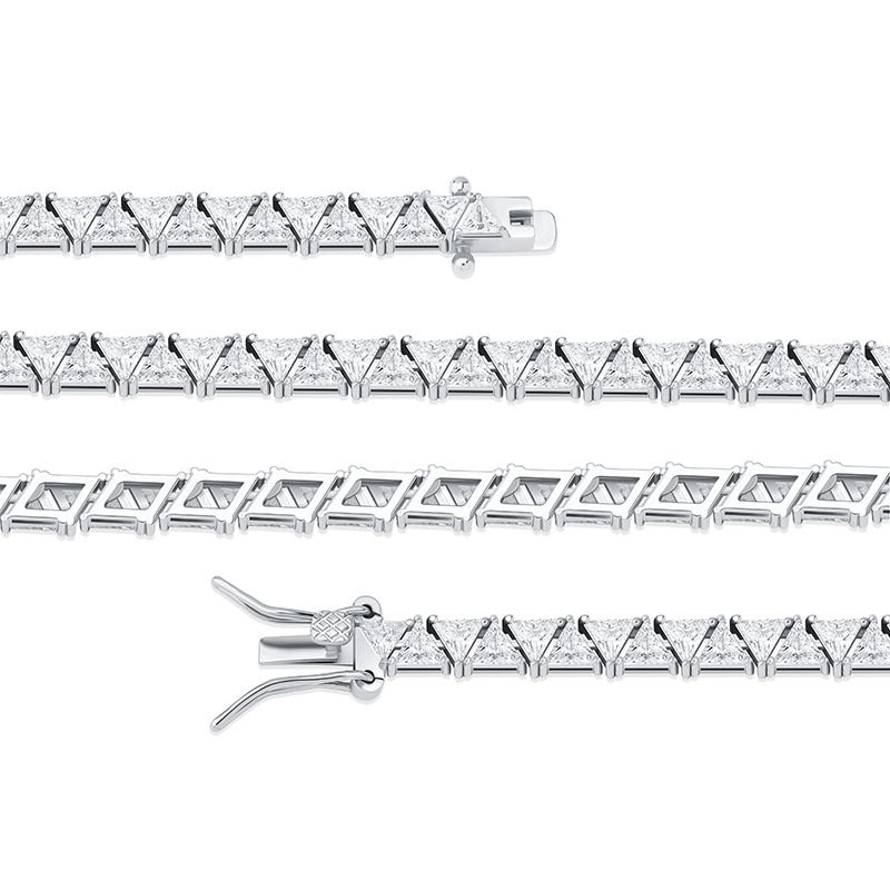 5MM Triangular Geometric Zircon Bracelet