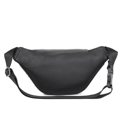 European And American Casual Men's Black Waist Bag