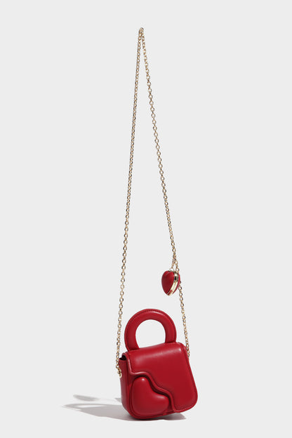 Chain Love Bolso bandolera con textura avanzada para mujer