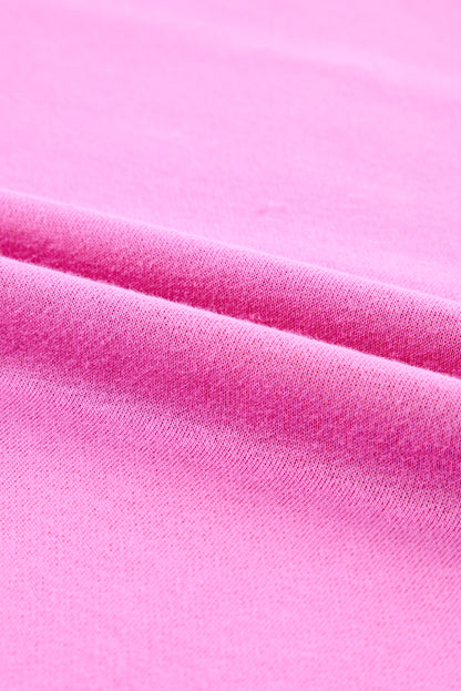 Sudadera informal con estampado de letras MAMA en color rosa brillante