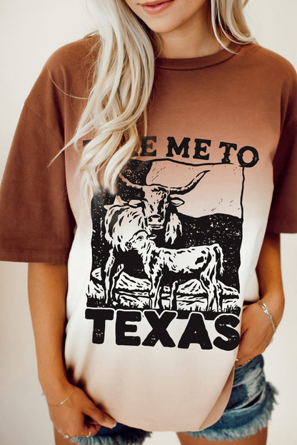 T-shirt à manches courtes et col rond TAKE ME TO TEXAS