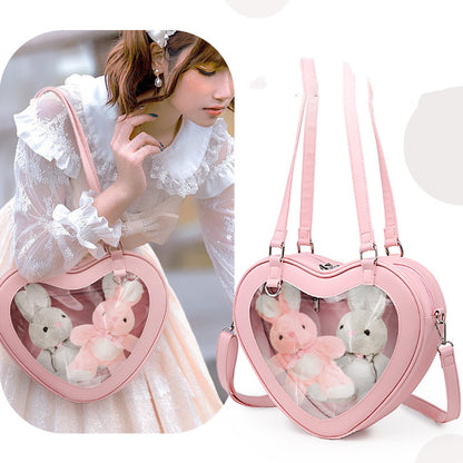 Petit sac à bandoulière transparent Doll Love Pain