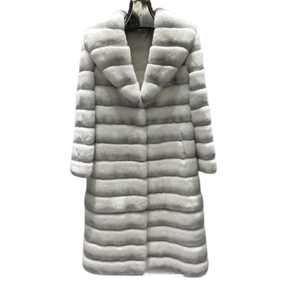 Women's Minimalist And Versatile Standing Collar Fur Jacket