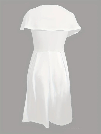 Robe longue blanche de type banquet