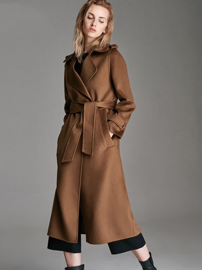 Fashionable Long Knee Length Woolen Jacket