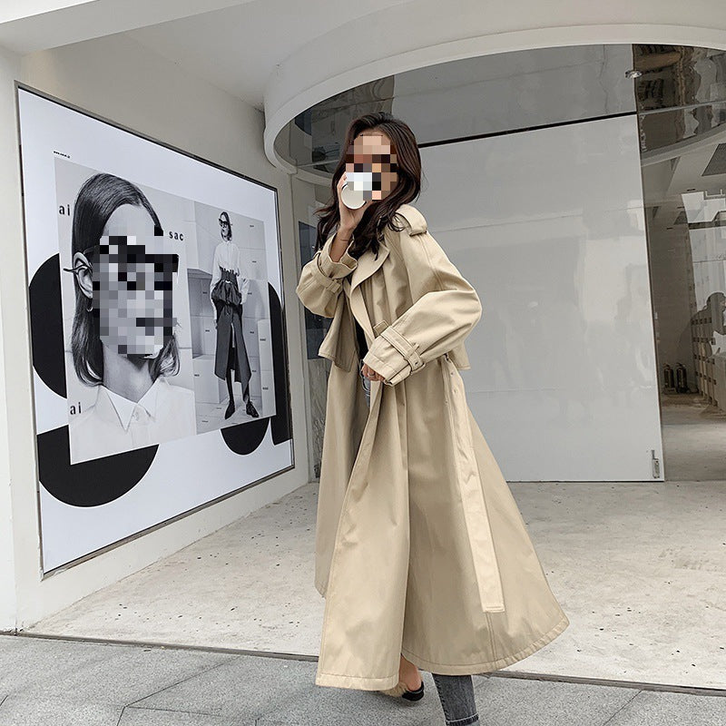 Pardessus de style trench détachable de longueur moyenne pour femmes