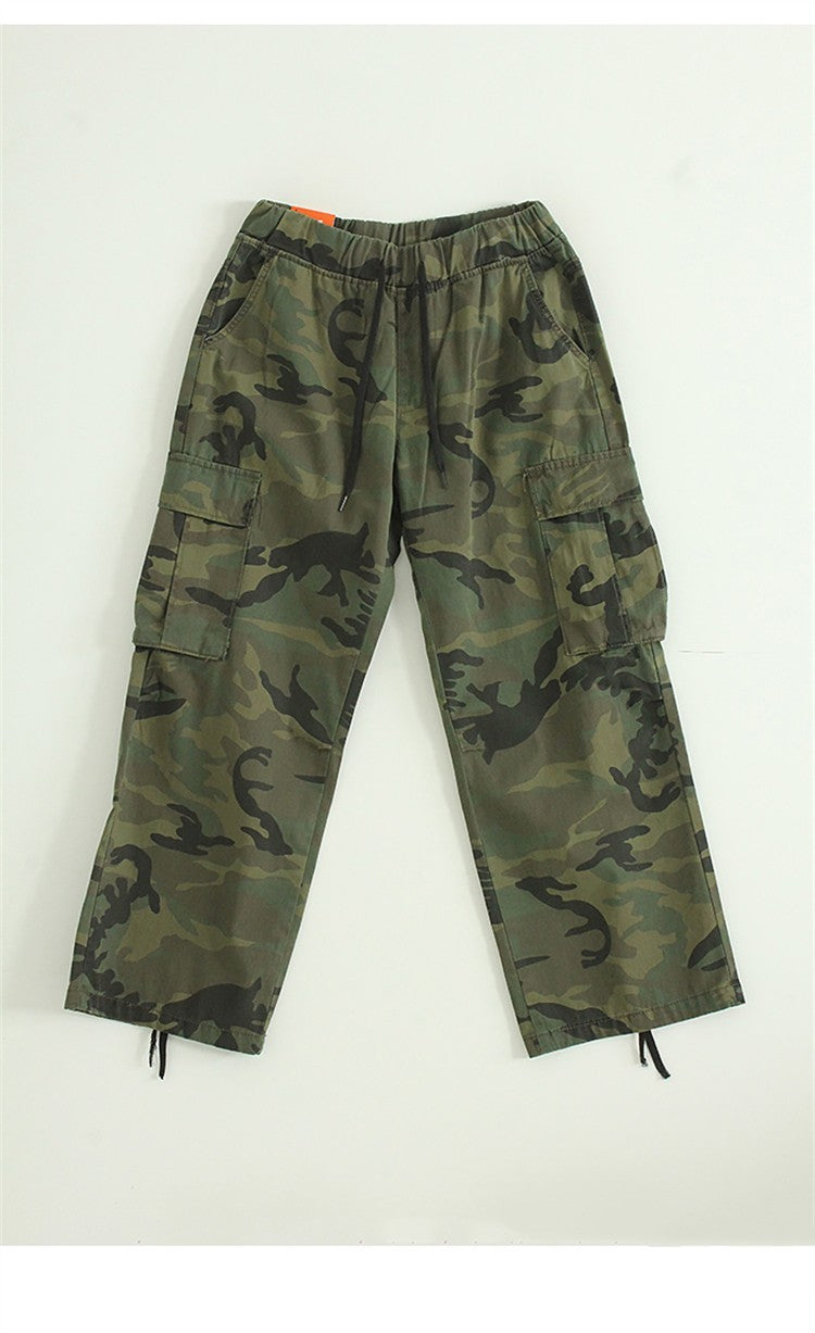 Pantalones casuales de ropa de trabajo de camuflaje para hombres y mujeres