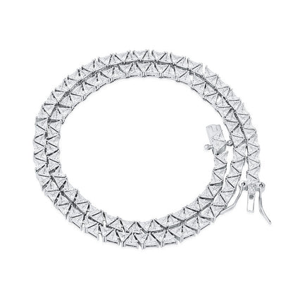 5MM Triangular Geometric Zircon Bracelet