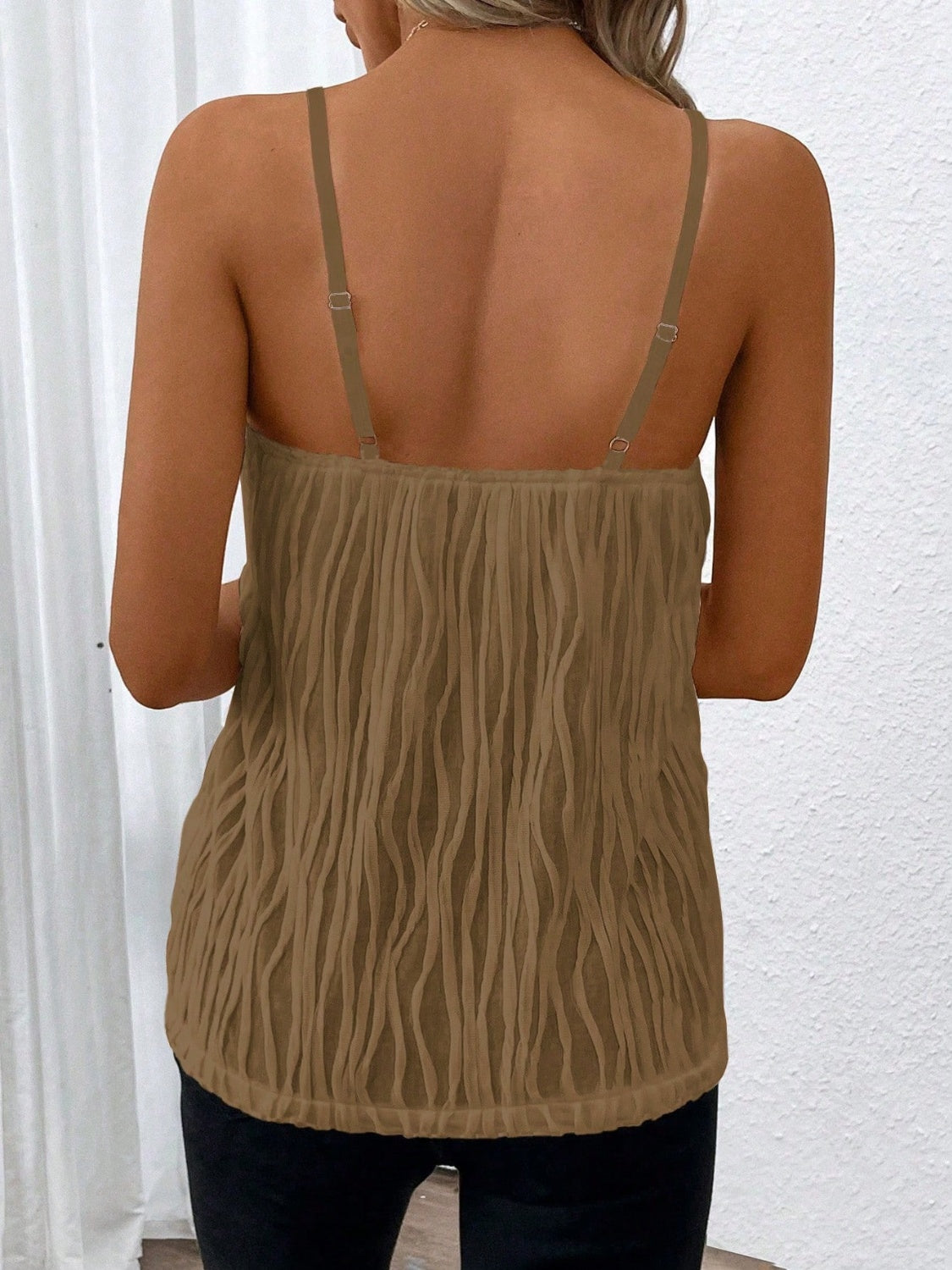 Camisole texturée à col en V