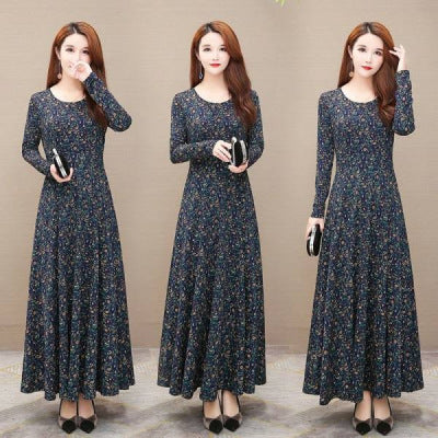 Robe Mère Robe Grande Robe Swing Noble Jupe Longue Femme