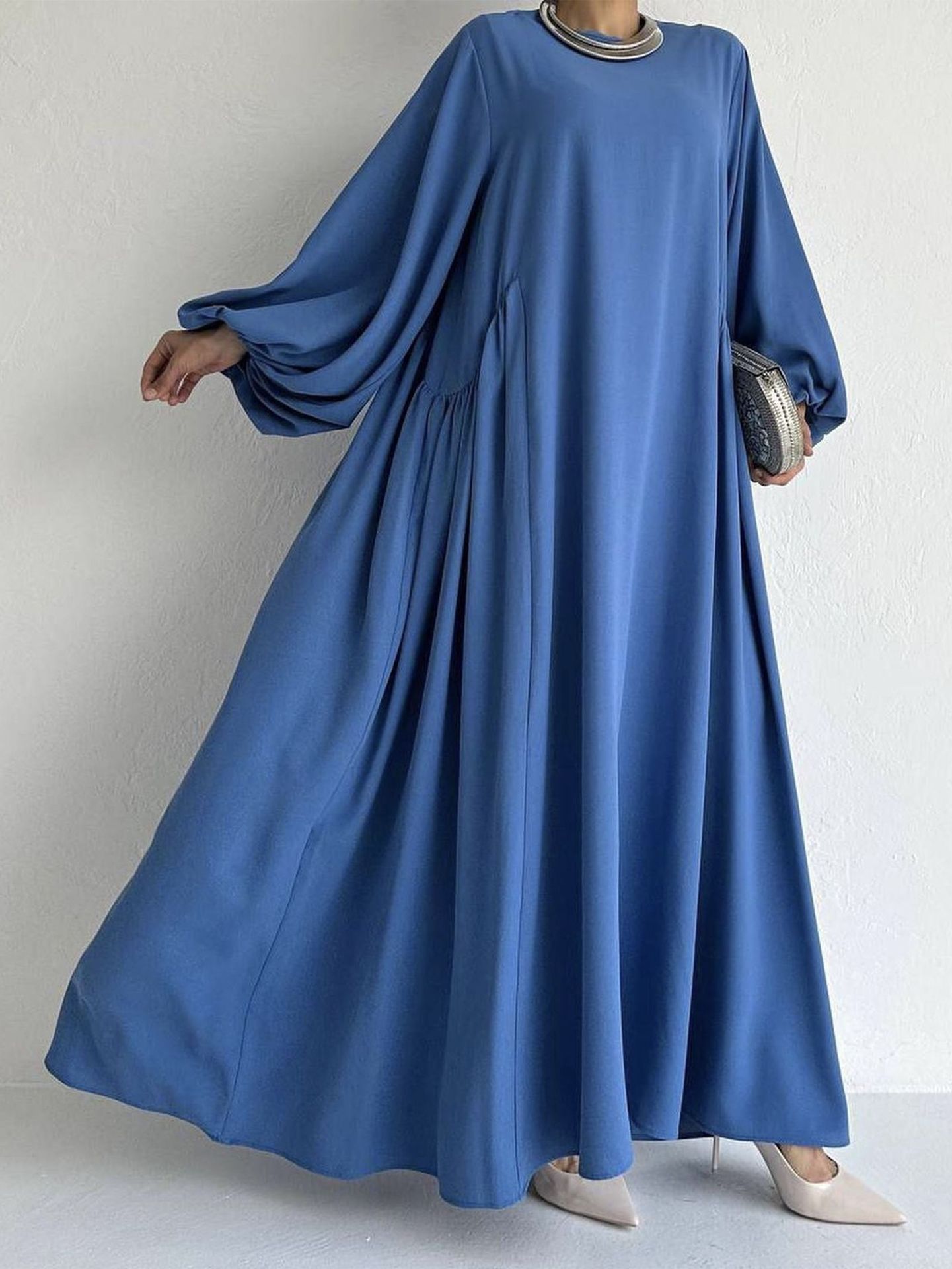 Robe simple de couleur unie pour femmes