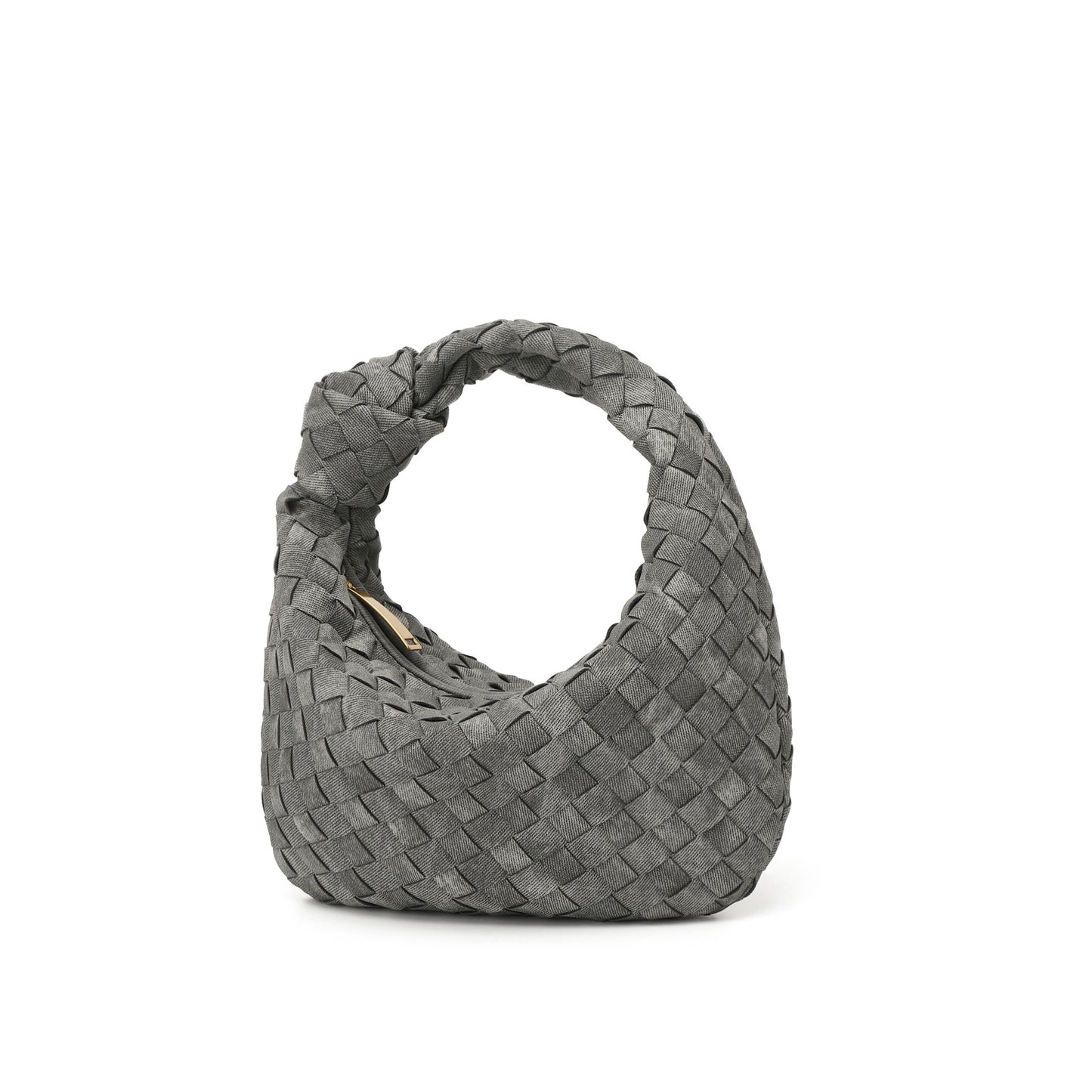 Woven Croissant Knotted Handbag Underarm Hand Bag