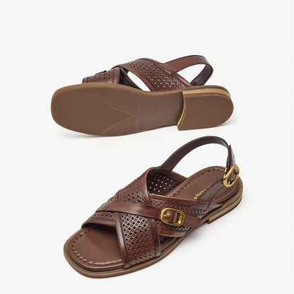 Women's Summer New Flat Cross Strap Fashion Casual Sandals