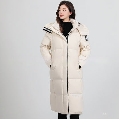 Women's Winter Thickened Casual Mid-length Down Jacket Hooded Jacket