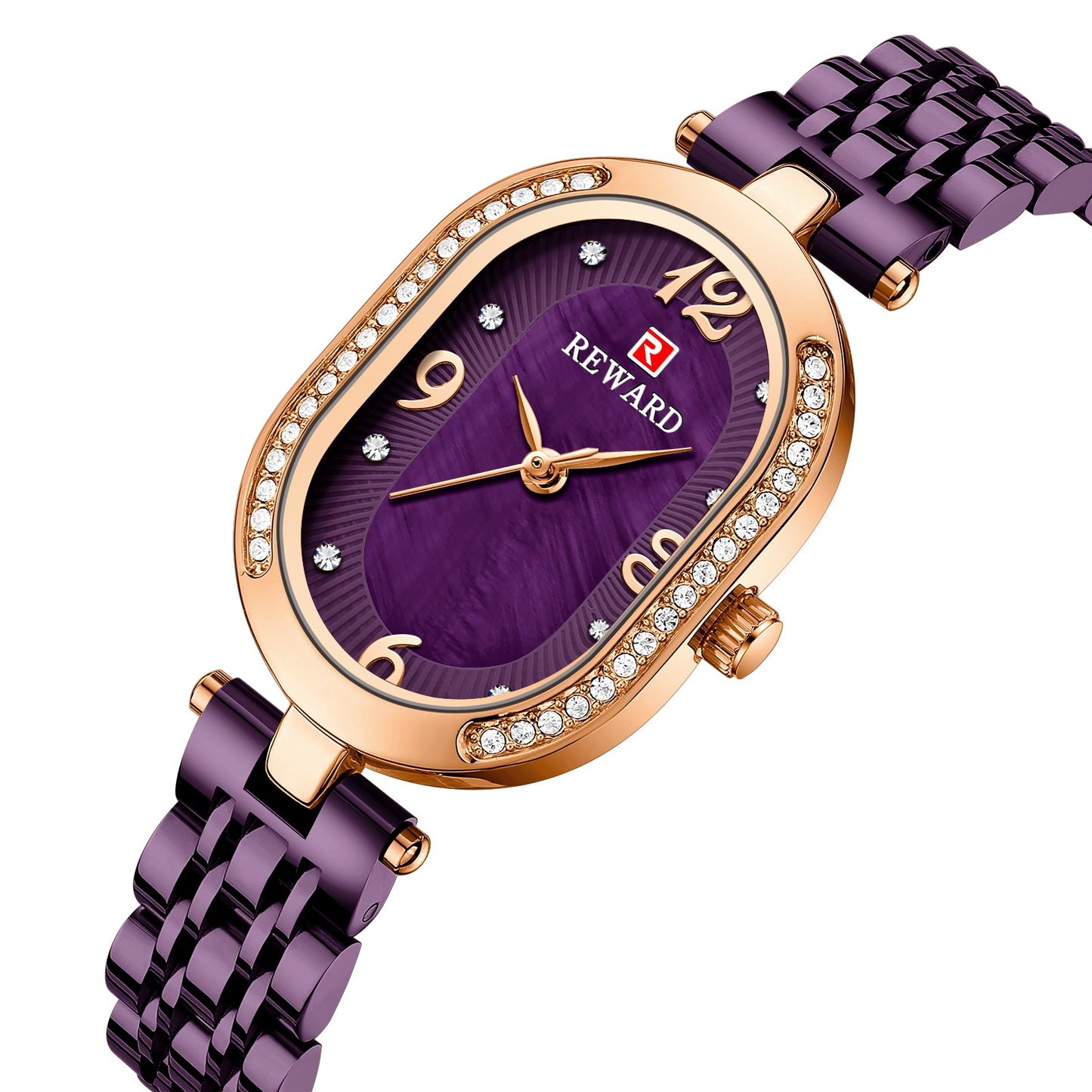 Elegante Reloj De Señora Con Diamantes