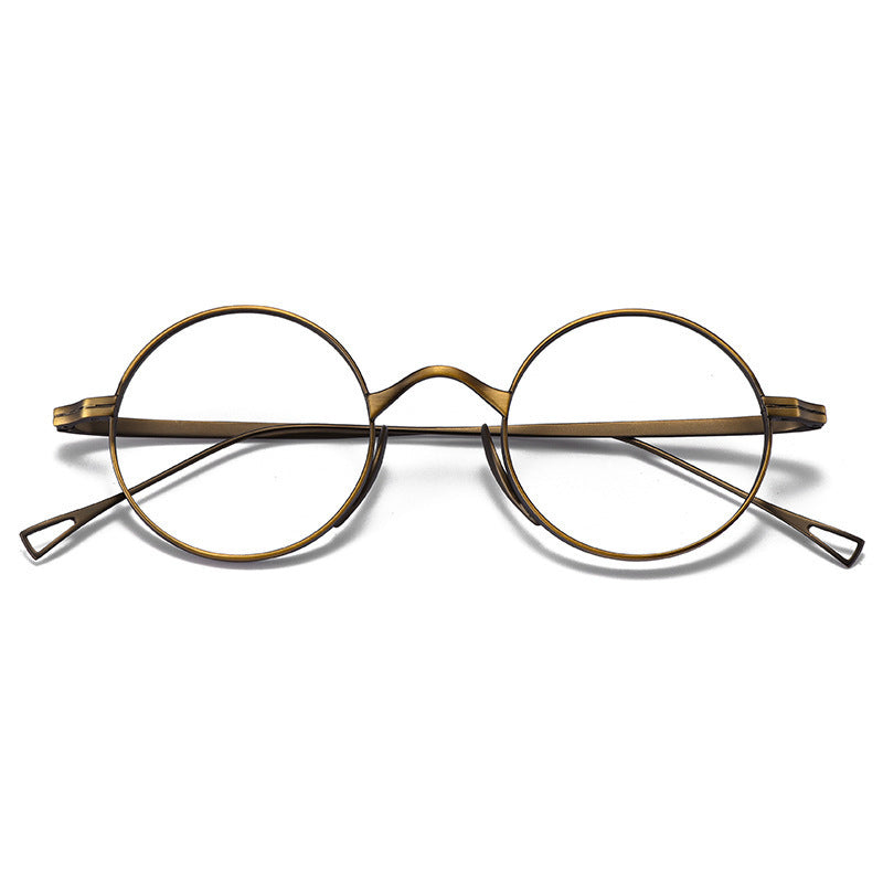 Monture de lunettes rondes vintage en titane pur