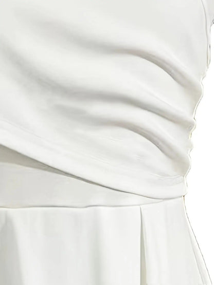 Robe longue blanche de type banquet