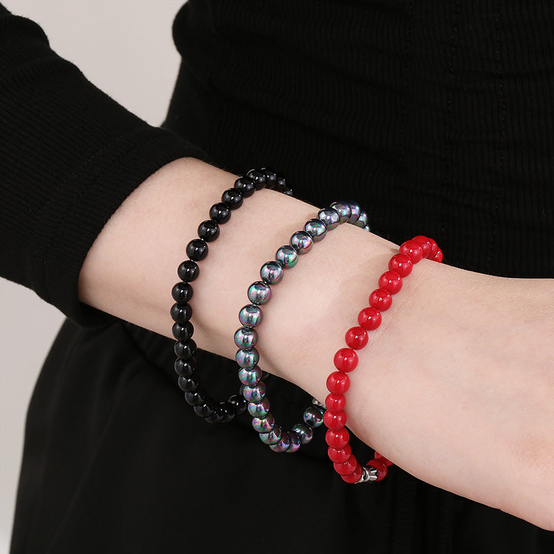 Bracelet de perles en acier inoxydable