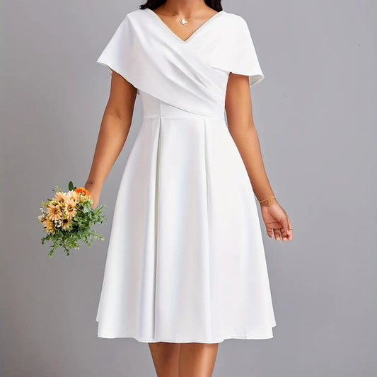 Robe longue blanche de type banquet