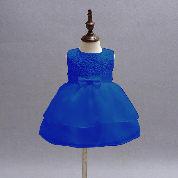 Robe de demoiselle d'honneur de couleur unie pour enfants