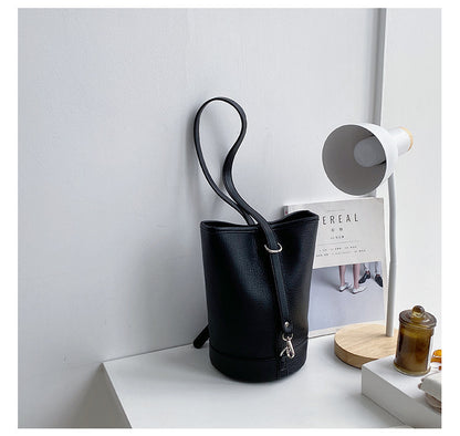 Sac seau cylindrique de grande capacité pour femmes, sac croisé à bandoulière simple