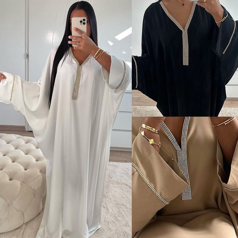 Women's Fashion Dress Batwing Sleeve Robe