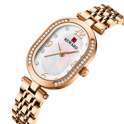 Elegante Reloj De Señora Con Diamantes