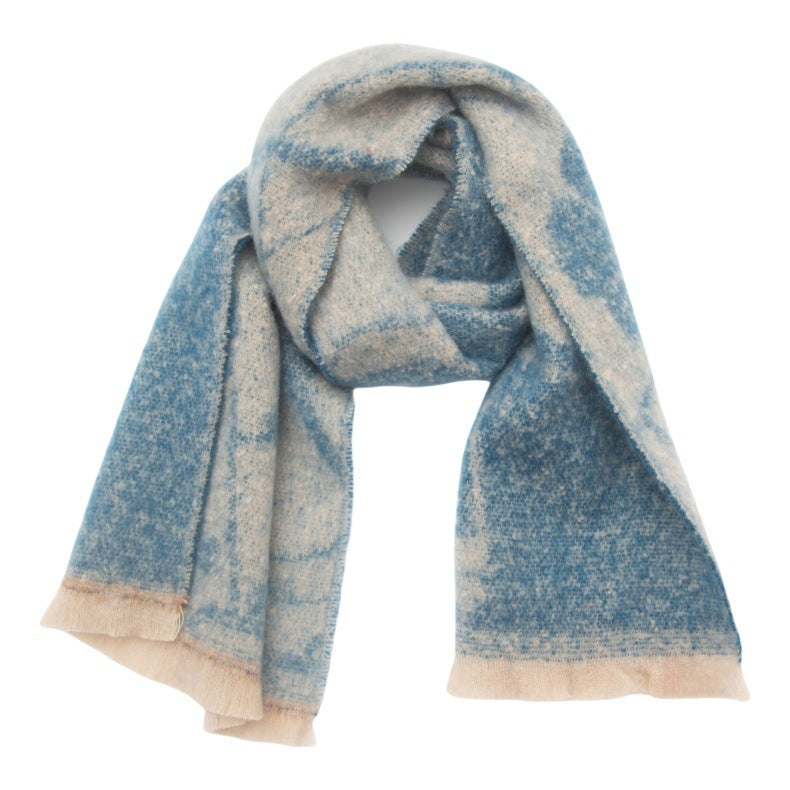 Women's Shawl Flower Jacquard Scarf