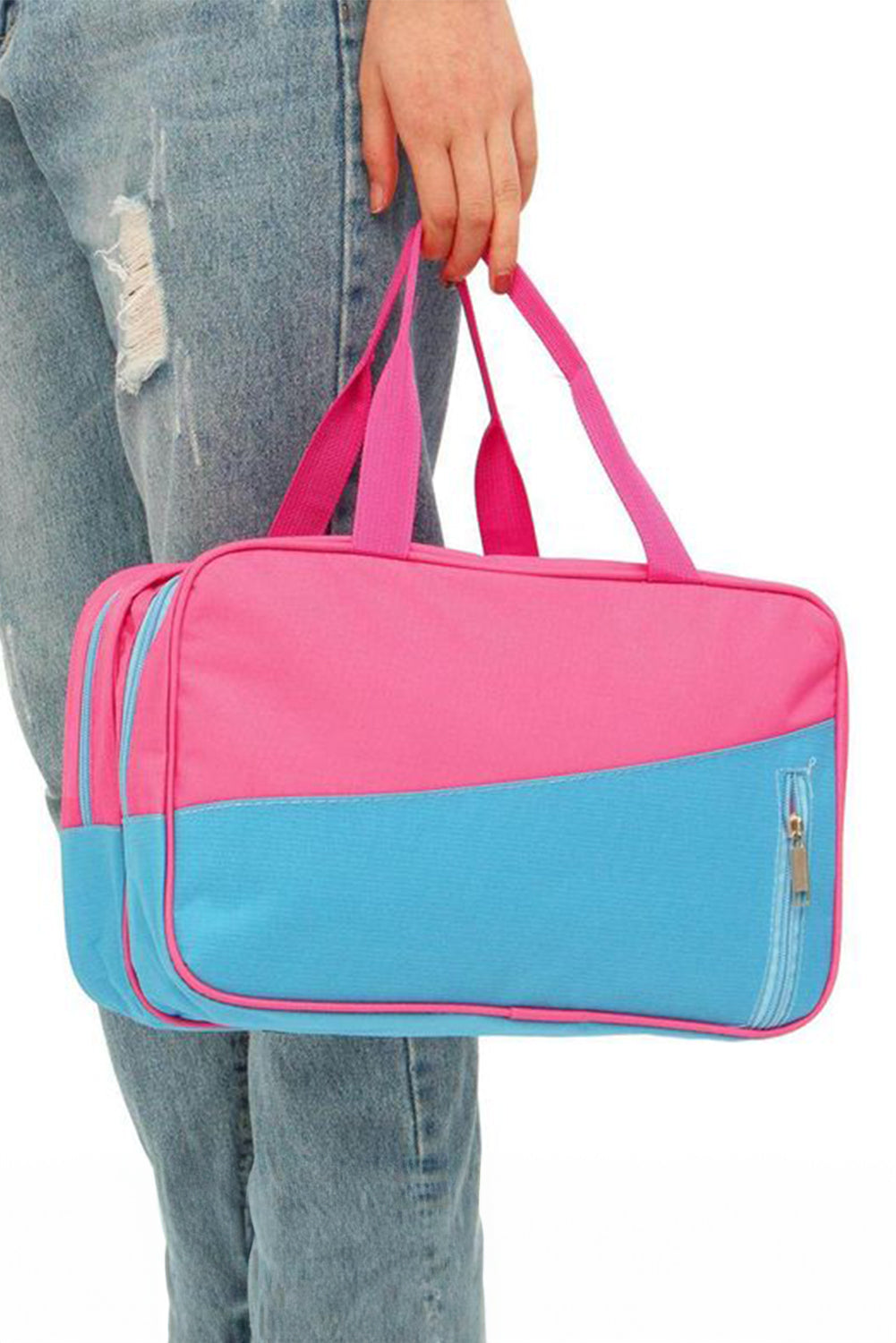 Bonbon Color Block Bolsa de yoga portátil con bolsillo con cremallera múltiple