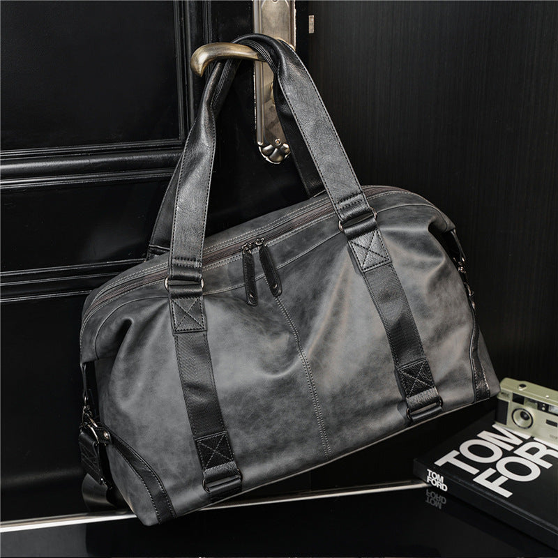 Bolso de viaje cruzado informal para hombre de PU esmerilado