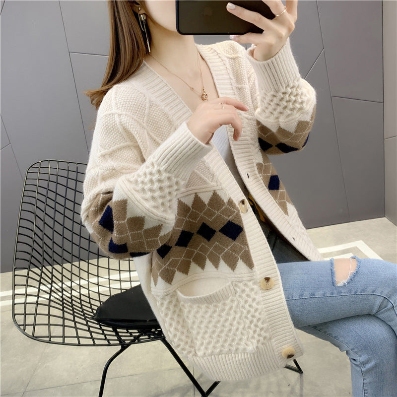 Women's Korean-style Loose-fit Cardigan For Spring And Autumn