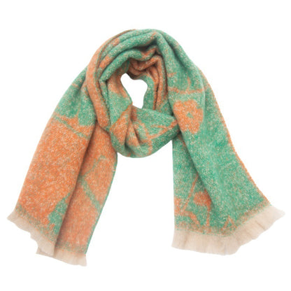 Women's Shawl Flower Jacquard Scarf