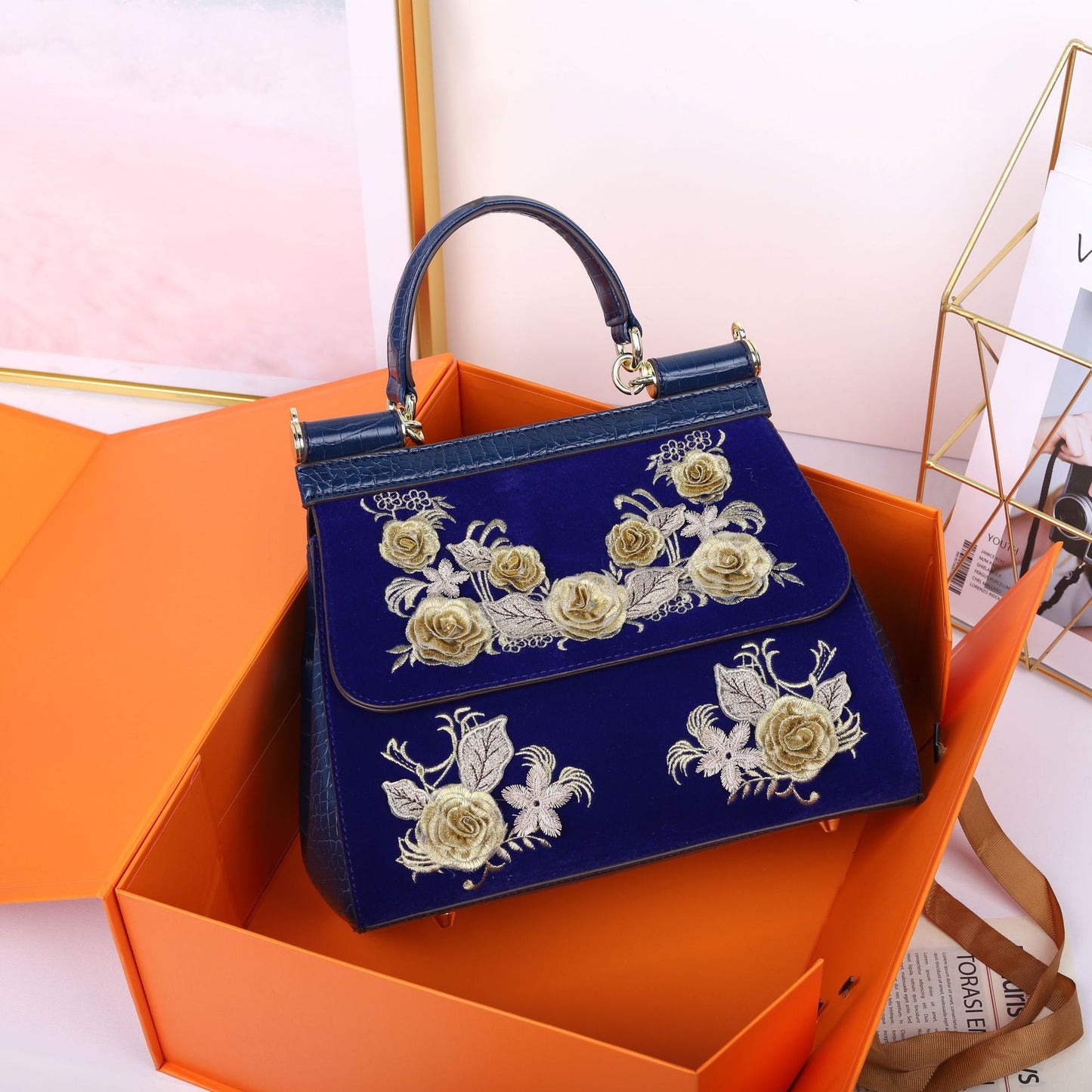 Main de conception unique pour les femmes Designer Flower Ladies Bag