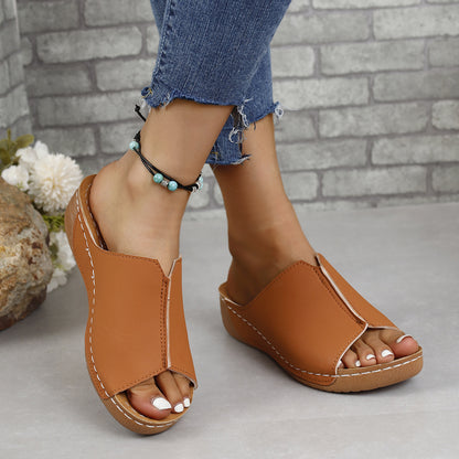 PU Leather Open Toe Sandals