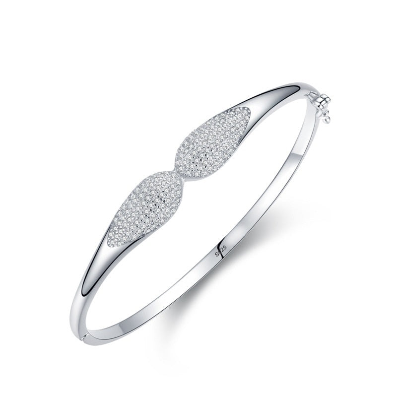 Elegante pulsera de plata S925 con diamantes de alta calidad