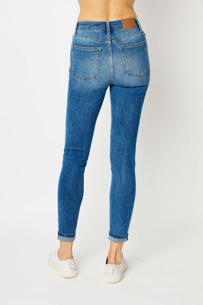 Jean skinny Judy Blue pleine taille à ourlet resserré