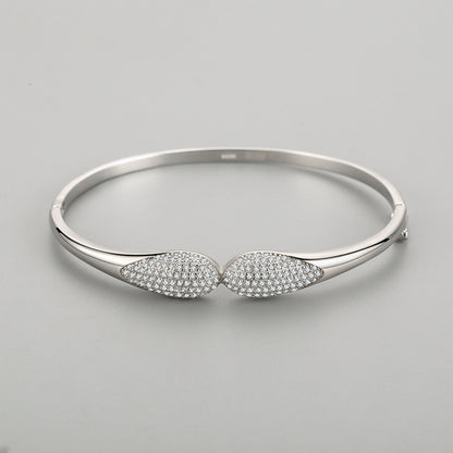 Elegante pulsera de plata S925 con diamantes de alta calidad