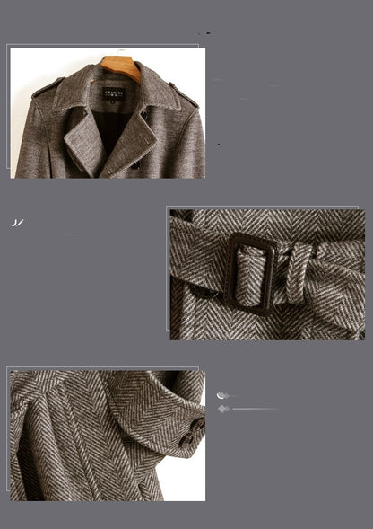 Double-breasted Woolen Coat Is Fashionable