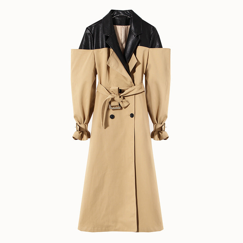 Manteau croisé à double boutonnage pour femme